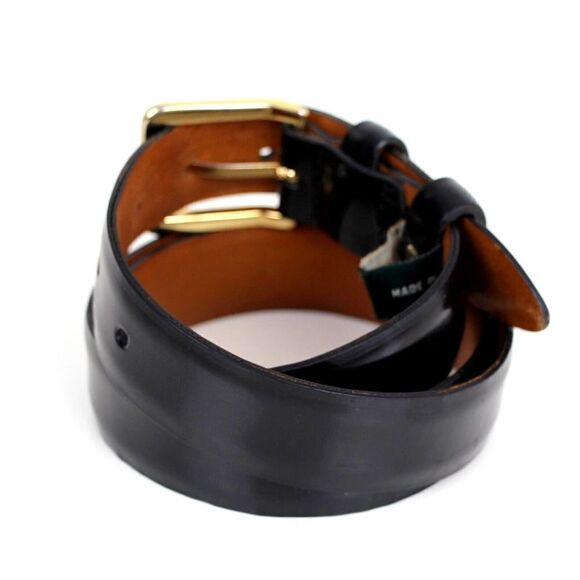 Cole Haan BLACK GENUINE LEATHER 1 1/8"Wd CASUAL DRESS MEN'S BELT Sz 34/85 (B35 - Picture 4 of 15